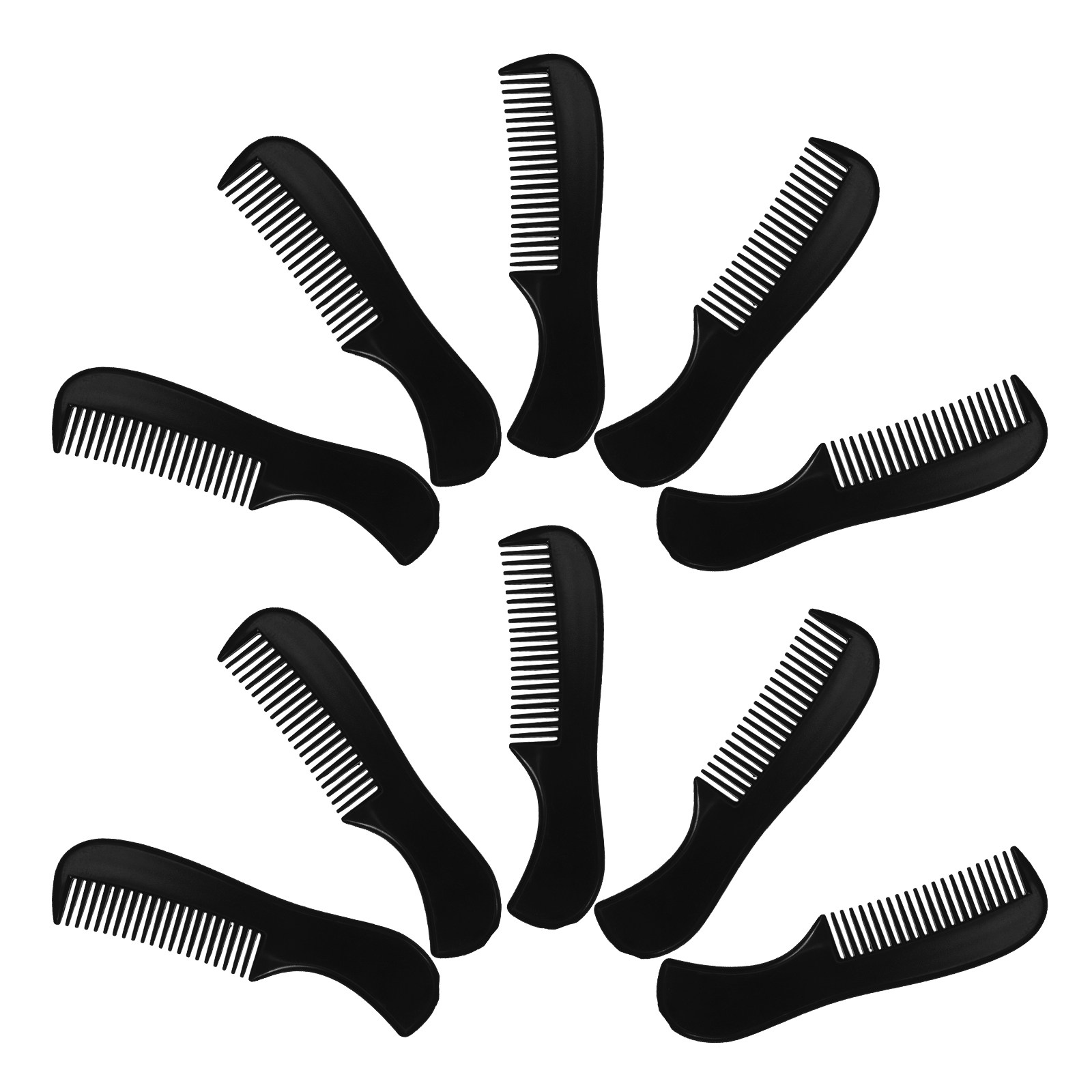 Men Grooming Usa - หวีสำหรับหนวดขนาดเล็ก 10 ชิ้น สำหรับผู้ชาย ดีไซน์ไม่ต้องเจาะรู หวีพลาสติกสำหรับจัดแต่งทรง