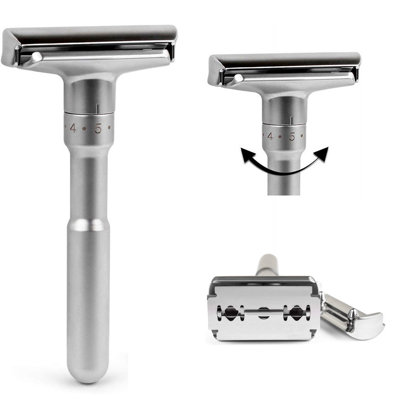 Straight Razor Safety - YUNCHI อัพเกรดมีดโกนผู้ชายมีดโกนหนวดด้วยตนเองสําหรับผู้ชายปรับความคมชัดใบมีดสแตนเลสเครื่องโกนหนวด