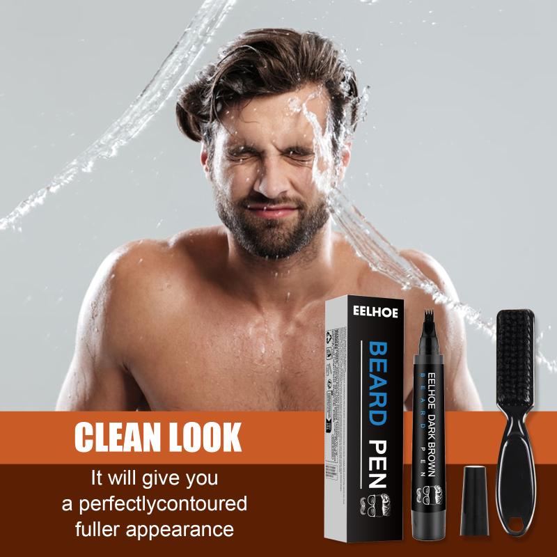 Men'S Grooming Aftershave - ชุดปากกาเติมเคราแบบ 4 หัว กันน้ำ พร้อมแปรงสำหรับผู้ชาย ซ่อมแซมเครา