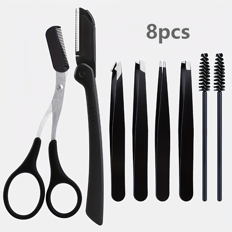 ชุดอุปกรณ์ตกแต่งคิ้วสแตนเลส 8  - Mens Grooming Kit Bag บทวิจารณ์และราคา