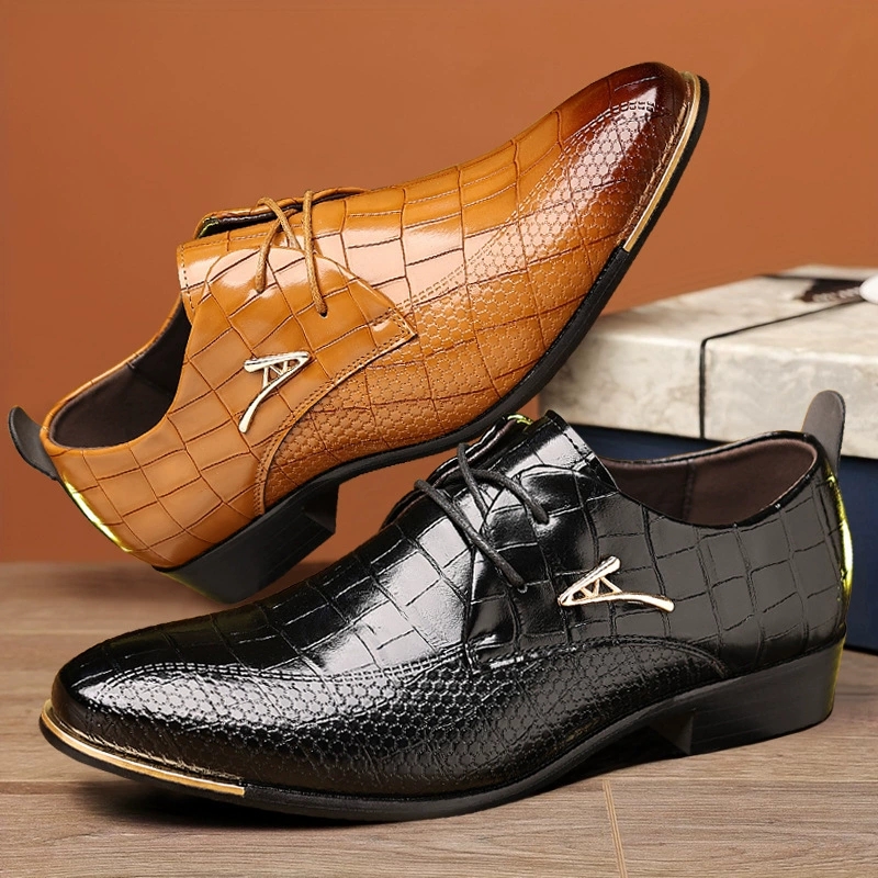 รองเท้าหนัง PU แฟชั่นสำหรับผู้ - Men Grooming Outfit บทวิจารณ์และราคา