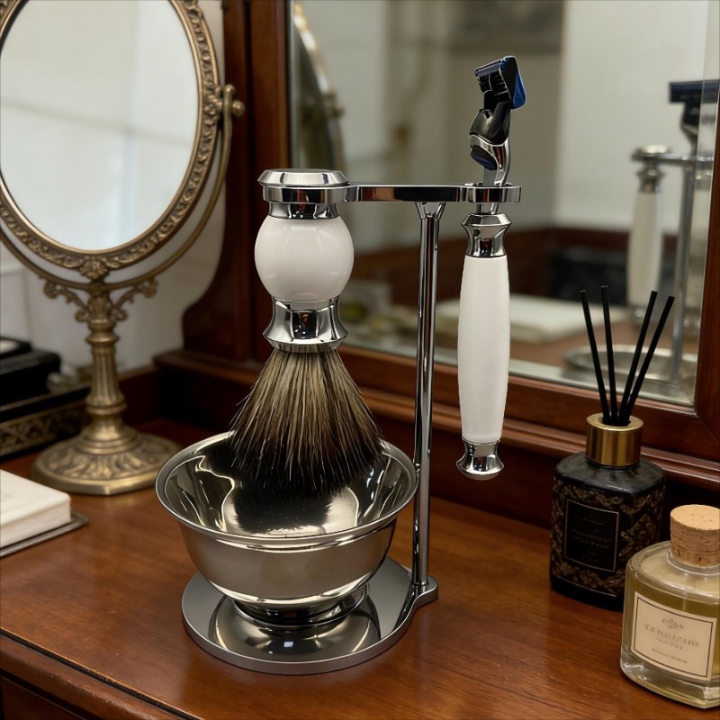 ชุดโกนหนวดแบบคลาสสิกสำหรับผู้ช - Men'S Grooming Accessories Kit บทวิจารณ์และราคา