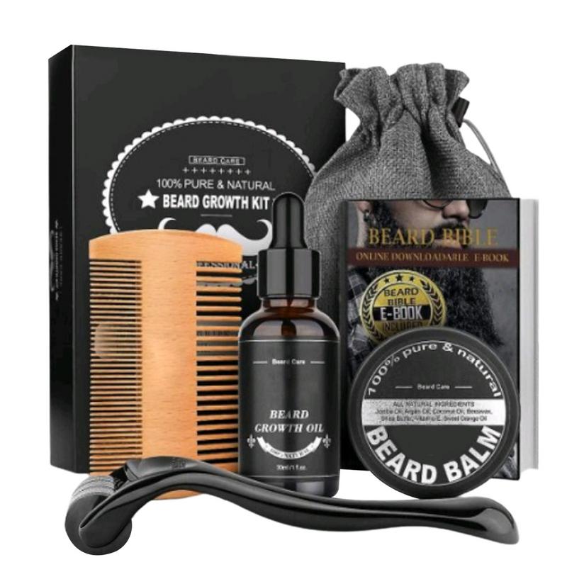 5pcs Men Beard Barba Grooming  - Mens Grooming Kit Bag บทวิจารณ์และราคา