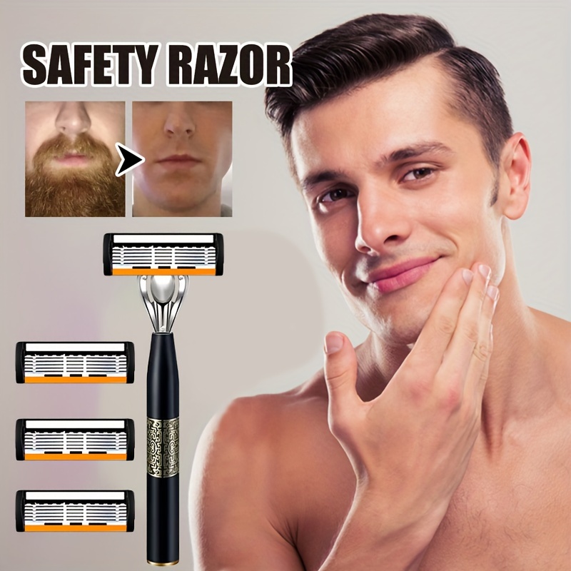 มีดโกนคลาสสิก 6 ชั้นมีดโกนสําห - Straight Razor Safety บทวิจารณ์และราคา